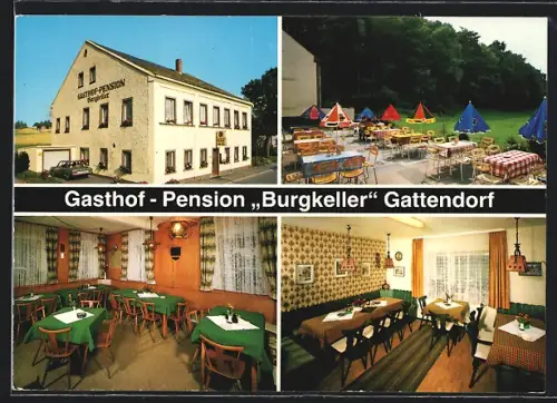 AK Gattendorf bei Hof, Gasthof-Pension Burgkeller, Inh. Luise Gehre