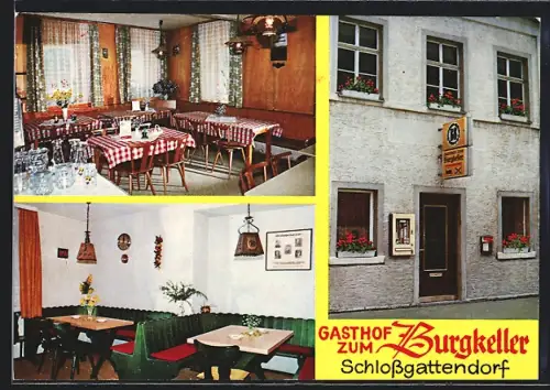 AK Schlossgattendorf, Gasthof zum Burgkeller, Inh. Luise Gehre