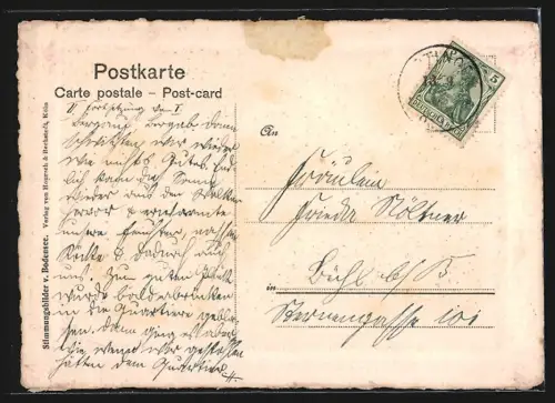 Künstler-AK Lindau / Bodensee, Hafeneinfahrt mit Leuchtturm