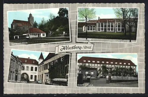 AK Heinsberg /Rhld., Selfkant-Dom, Stadthalle, Heimatmuseum, Krankenhaus
