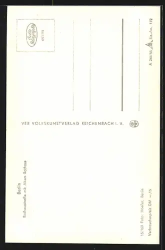 AK Berlin, Rathausstrasse mit Altem Rathaus