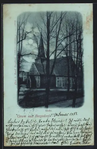 Mondschein-AK Hamburg-Bergedorf, Kirche