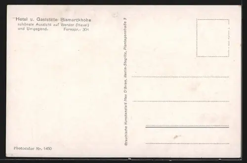 AK Werder / Havel, Blütenpracht am Gasthof Bismarckhöhe