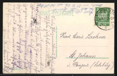 AK Rudolstadt, Markt mit Schloss aus der Vogelschau