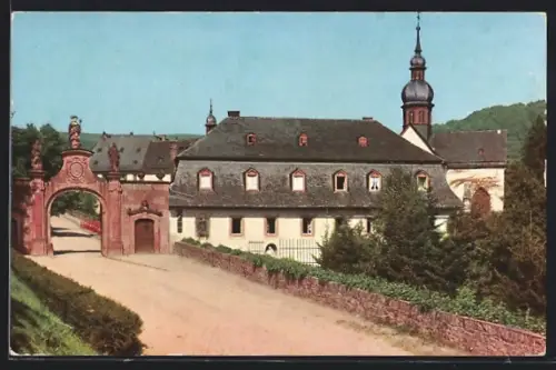 AK Hattenheim, Staatliche Domänenkellerei Kloster Eberbach, Pfortengasthaus mit Eingangstor