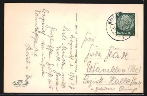 AK Bayreuth, Haus der Deutschen Erziehung