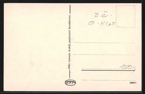 Künstler-AK Rabi, Hrad Rabi z r. 1508