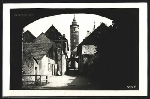 AK Domazlice, Strassenpartie mit Tor