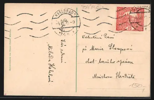 AK Karlsbad, Westend, Russische Kirche