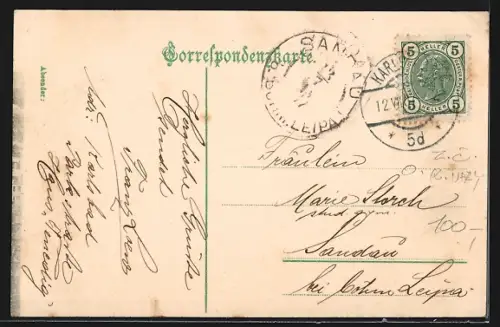 AK Karlsbad, Totalansicht vom Cafe Panorama