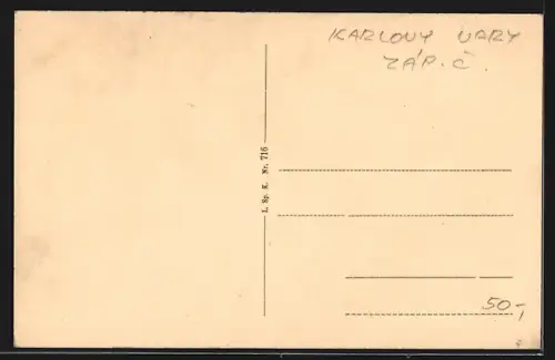 AK Karlsbad, Hotel Imperial mit Terrasse