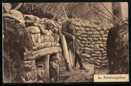 AK Soldaten im Schützengraben