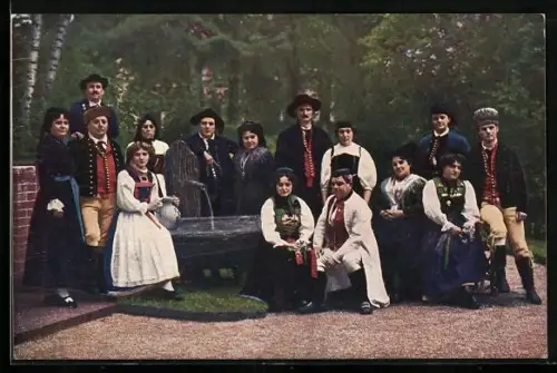 AK Schwäbische Liedergruppe vom Kgl. Hoftheater Stuttgart