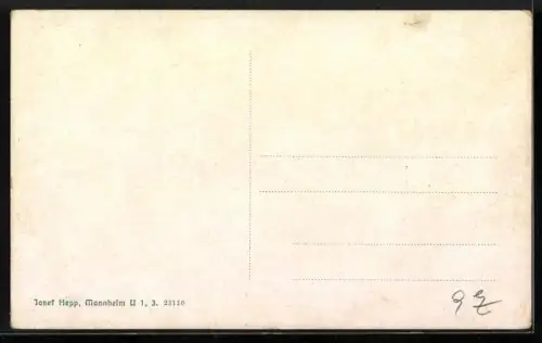 AK Mannheim, Luiesenring mit Strassenbahn