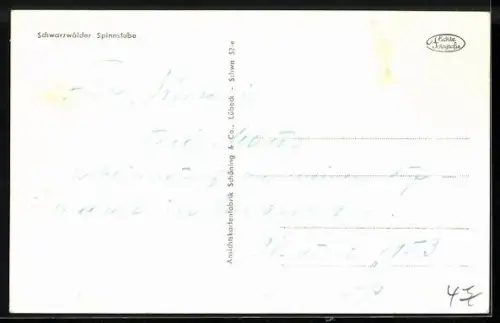 AK Frauen in Trachten in einer Schwarzwälder Spinnstube