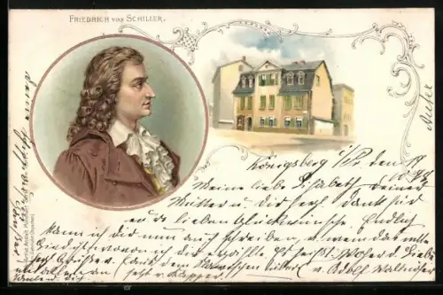 Lithographie Bildnis Friedrich Schiller, Schillerhaus