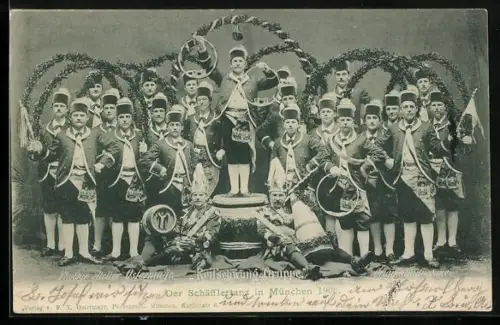 AK München, Reifschwunggruppe, Schäfflertanz