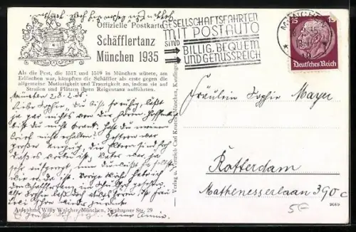 AK Fahnengruppe, Schäfflertanz München 1935