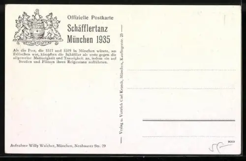 AK Fahnengruppe, Schäfflertanz München 1935