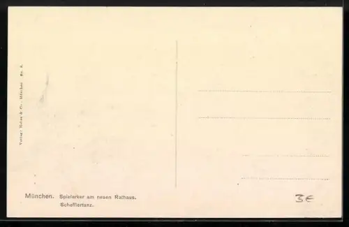 AK München, Spielerker am neuen Rathaus, Schefflertanz