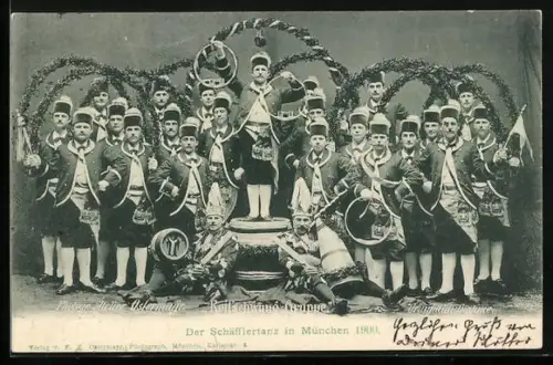 AK München, Reifschwunggruppe, Schäfflertanz