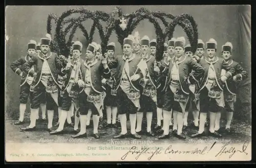 AK München, Volkstanz, Der Schäfflertanz, Kronen-Gruppe