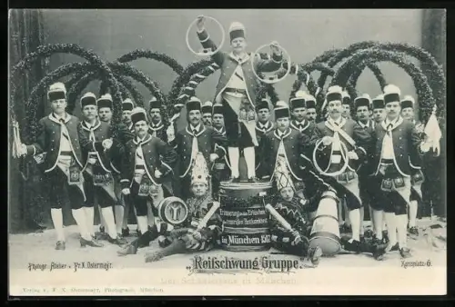 AK Volkstanz-Gruppe Reifschwung aus München 1907