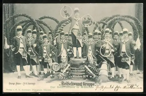 AK Volkstanz-Gruppe Reifschwung aus München 1907