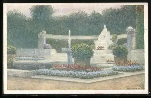 AK Wien I, Kaiserin Elisabeth-Denkmal im Volksgarten