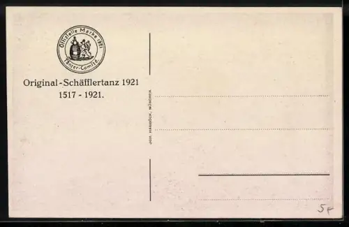 AK München, Schäfflertanz 1921