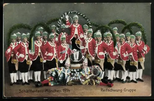 AK Schäfflertanz München 1914, Reifschwung-Gruppe