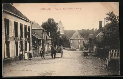 AK Mézilles, Vue prise de la Route de Toucy