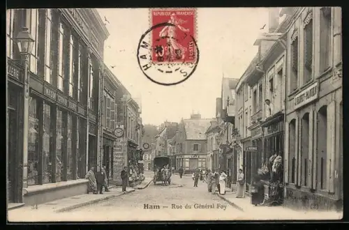 AK Ham, Rue du Général Foy, Strassenpartie