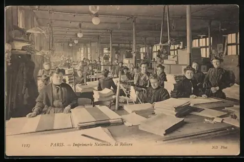 AK Paris, Imprimerie Nationale, la Reliure