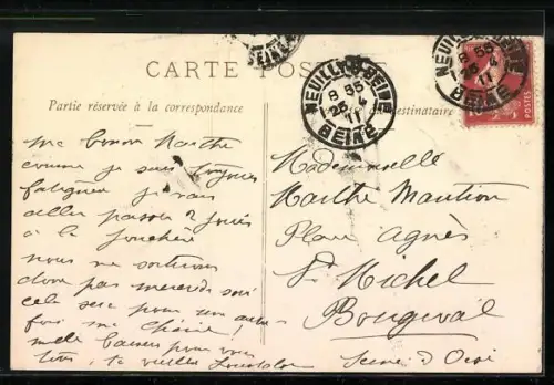 AK Evian-les-Bains, Clair de Lune, Segelboot und Dampfschiff