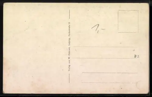 Künstler-AK Toni Aron: deutsche Soldaten in Uniform weisen Ausländer ab, Propaganda 1. Weltkrieg