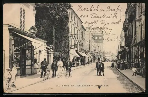 AK Enghien-Les-Bains, Grande Rue, Bureau Tabac