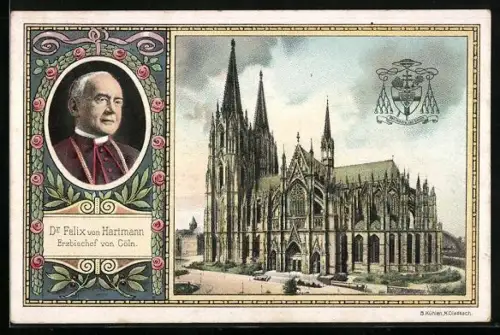 AK Cöln, Dr. Felix von Hartmann, Einführeung des Erzbischofs von Cöln 1913, Dom