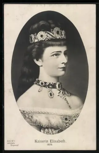 AK Kaiserin Elisabeth (Sissi) von Österreich mit Krone