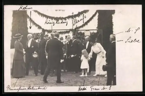 Foto-AK Prinzessin Helmtrud von Bayern und König Ludwig III.