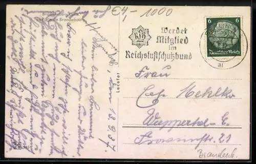 AK Berlin, Strassenverkehr am Brandenburger Tor, Quadriga