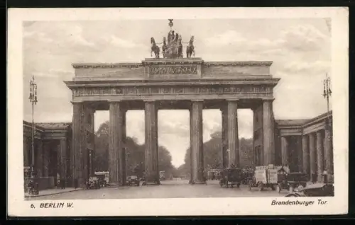 AK Berlin, Blick durch das Brandenburger Tor
