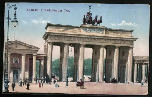 AK Berlin, Brandenburger Tor mit Wache
