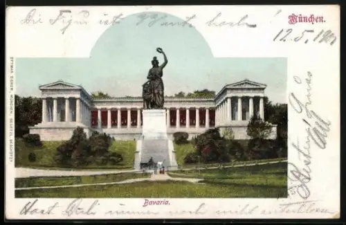AK München, Bavaria mit Parkanlagen