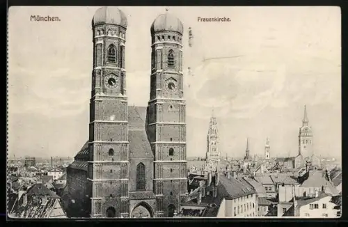 AK München Blick auf die Frauenkirche