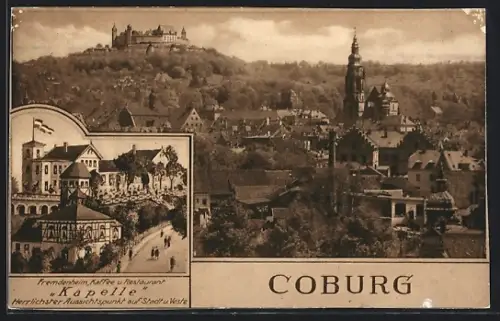 AK Coburg, Pension und Restaurant Kapelle, Panorama