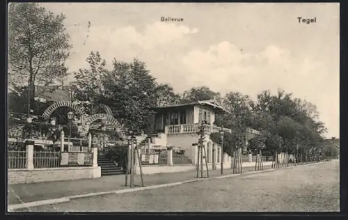 AK Berlin-Tegel, Gasthof Bellevue, Bes. Engelhardt