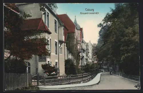 AK Coburg, Partie in der Alexandrinenstrasse