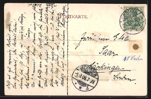 AK Coburg, Ernstplatz im Winter