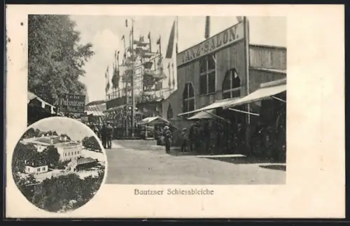 AK Bautzen, Schiessbleiche, Festplatz, Tanz-Salon
